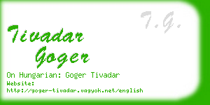 tivadar goger business card